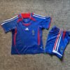 2006 France Home Kids Retro Soccer Jersey