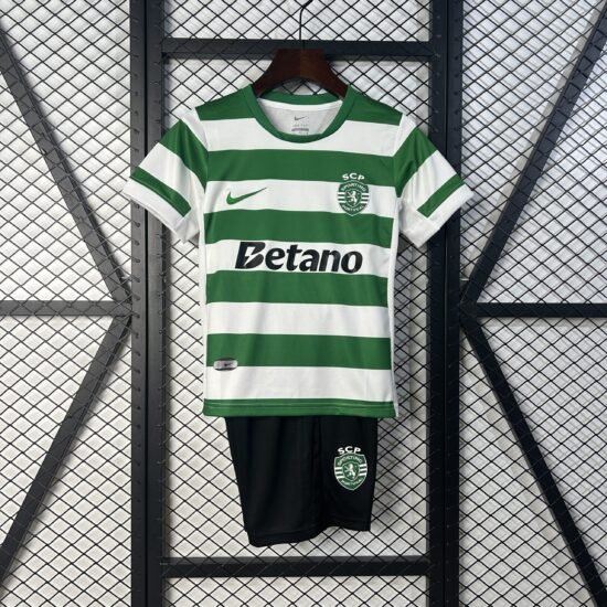 25-26 season Lisbon home children's football jersey