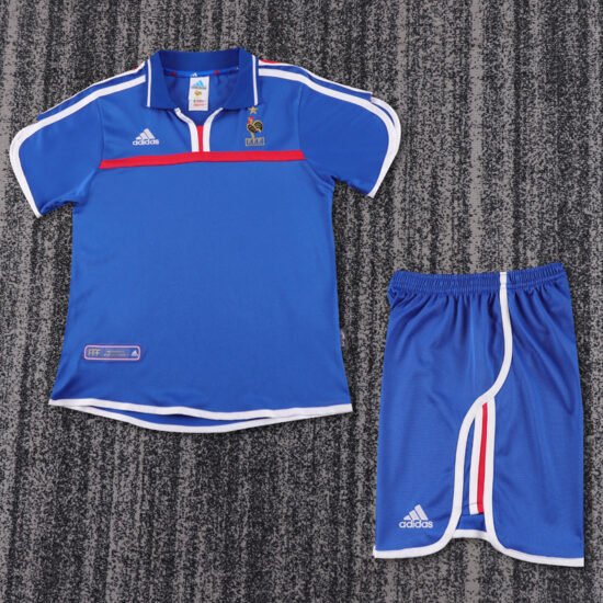 2000 French Home Stadium Retro Children's Soccer Jersey