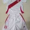 Peru's home children's soccer jerseys for the 2024-25 season
