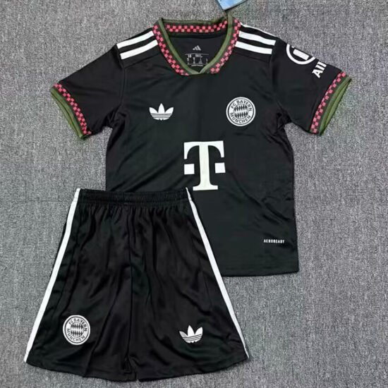 25-26 season Bayern Munich black children's football jersey