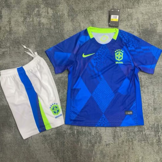 25-26 season Brazil away children's soccer jersey