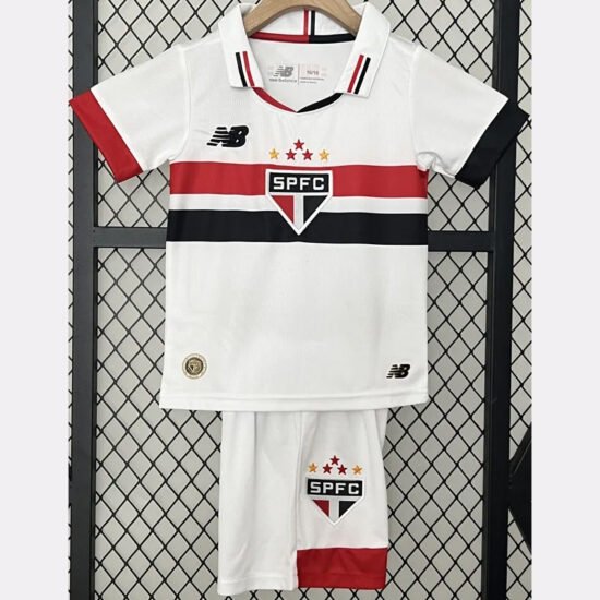 2024-25 São Paulo home children's soccer jersey