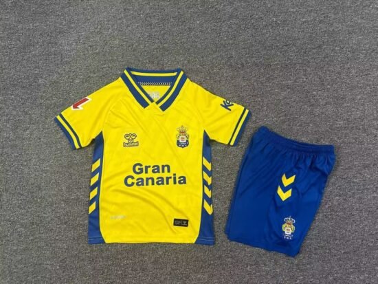 25-26 Las Palmas home children's soccer jersey