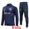 24-25 BAR Royal blue Kids Half Pull Tracksuit (Children's Clothing) (Half Zipper)