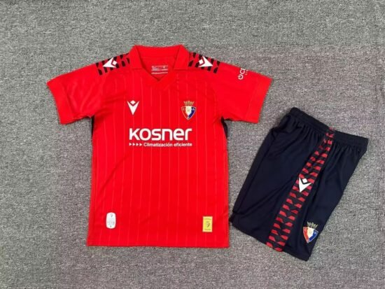 25-26 Osasuna Home Stadium Children's Soccer Jersey