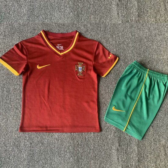 2000 Portugal Home Stadium Children's Retro Soccer Jersey