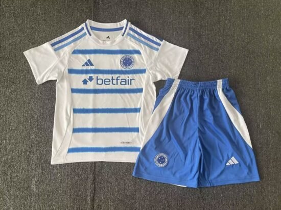 25-26 Cruzeiro Away Kids Soccer Jersey