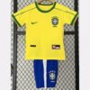 1998 Brazil home stadium children's retro soccer jersey