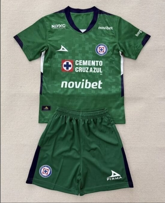 25-26 season Cruz Azul green children's football jersey