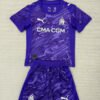25-26 Marseille Purple Goalkeeper Kids Soccer Jersey