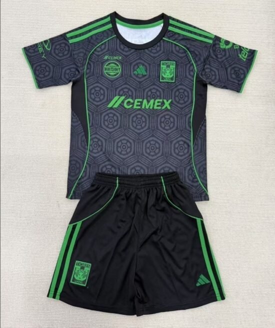 25-26 Tigers UANL Third Away Kids Soccer Jersey