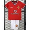 2000-2002 Manchester United Home Retro Football Jersey for Children