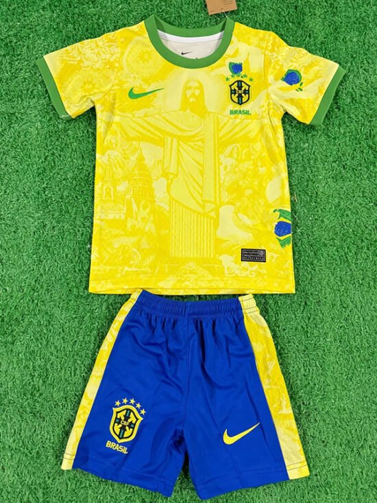 24-25 Brazil Yellow Special Edition Kids Soccer Jersey *耶稣