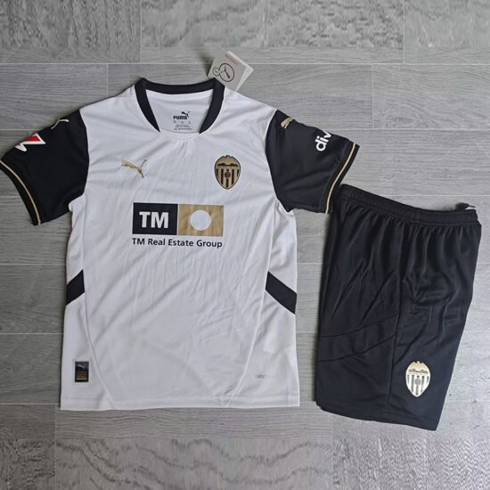 2024-25 Valencia home children's football jersey